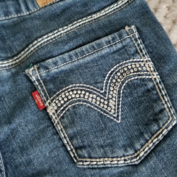 Girls Levi's Jeans Rhinestone Studded Accent Sz 12 - Picture 5 of 6